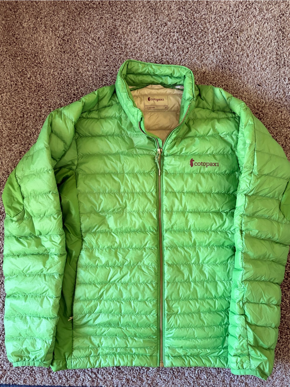 cotopaxi Neon Green Men’s Lightweight Puffer Jacket
